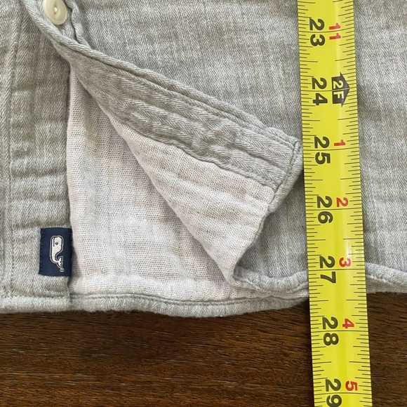 Vineyard Vines Double Cloth Shirt Button Up Gray Long Sleeve Men  Size M Cotton - Picture 10 of 10